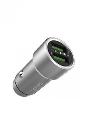 LDNIO C302 USB Car Charger Dual Port with Cable