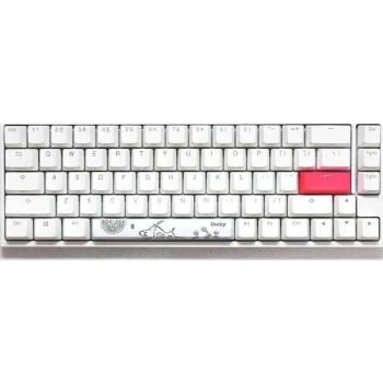 Ducky One 2 SF 65% RGB Cherry Silent Red RGB Switch White/English-Arabic/ White keycaps/ White case/-1 Year Warranty