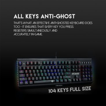 Fantech MK884RGB Optiluxs Full Size RGB Optical Switch Keyboard