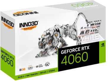 Inno3D Geforce RTX 4060 Twin X2 OC White Graphic card - N40602-08D6X-173051 W