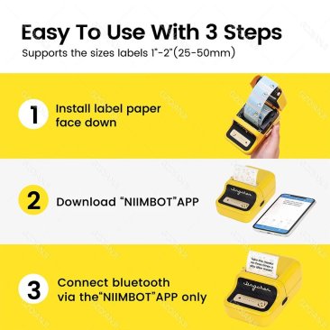 Niimbot B21 Thermal Label Printer - Yellow - 28978-B21A - YLW