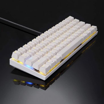 Motospeed CK62 Bluetooth Mechanical Keyboard RGB White with Blue Switch with Arabic Layout