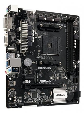 ASRock B450M-HDV R4.0 Socket AM4/ AMD Promontory B450/ DDR4/ SATA3&USB3.1/ M.2/ A&GbE/ MicroATX Motherboard