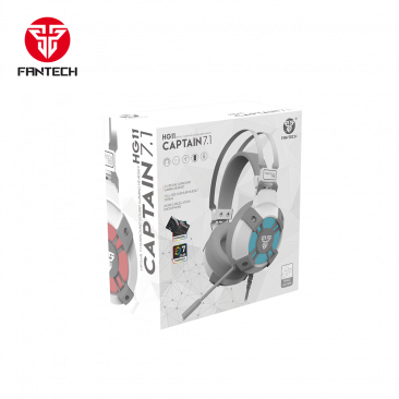 Fantech HG11 7.1 Surround Sound USB PC Stereo Gaming Headset With Microphone Volume Control RGB- White
