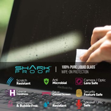 Shark Proof Mobile Laptop, MacBook,  Display up to 24" Liquid Glass screen Protector
