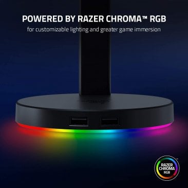 Razer Base Station V2 Chroma, USB HUB Headset Stand with Razer Chroma RGB- Black-RC21-01510100-R3M1