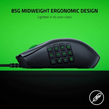 Razer Naga X MMO 16 Programmable Buttons Gaming Mouse - Black