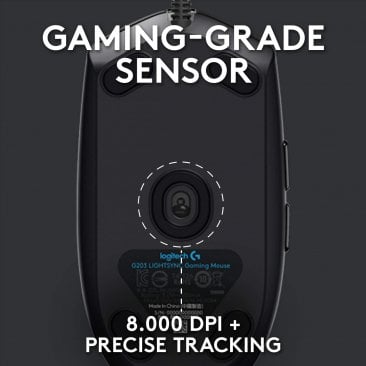 Logitech G203 LightSync Gaming Mouse - Black - 910-005796