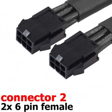Dual 6 Pin Female to 8 Pin Male,TeamProfitcom GPU Power Adapter Cable Braided Sleeved 9 inches