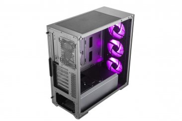 Cooler Master MB511 RGB ATX Mid-Tower W/Front Mesh Ventilation, Front Side Mesh Intakes, Tempered Glass Side Panel & 3X 120mm RGB Fans w/RGB Controller