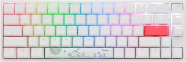 Ducky One 2 SF 65% RGB Cherry Brown RGB Switch White/English-Arabic/White keycaps/White case-1 Year Warranty