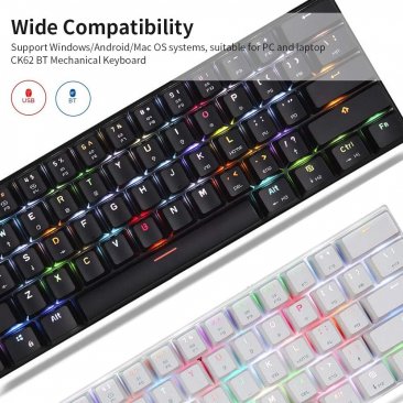 Motospeed Bluetooth Mechanical Keyboard RGB Black with Red switch with Arabic layout - 6 months warranty
