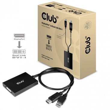 Club 3D Displayport 1.2 to DVI-I Adapter DP DVI-I Dual Link