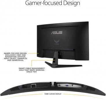 ASUS TUF Gaming VG328H1B Curved Gaming Monitor –31.5" Full HD 165Hz , 1MS