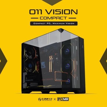 Lian Li O11 Vision Compact Mid Tower ATX PC Case - Black - G99.O11VPX.00