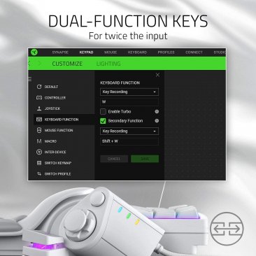 Razer Tartarus Pro Gaming Keypad With Analog-Optical Key Switches-Mercury - RZ07-03110200-R3M1