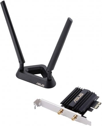 Asus PCE-AX58BT Dual Band PCI-E WiFi 6, 2 external antennas, OFDMA and MU-MIMO Wifi and Wireless Adapter - 90IG0610-MO0R00