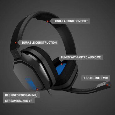 Astro A10 Wired Gaming Headset Gray / Blue - 939-001531