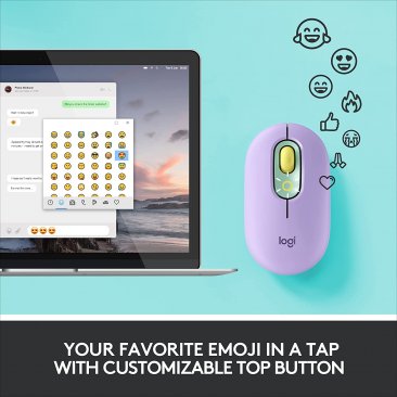 Logitech POP Mouse with Emoji - Daydream Mint 2.4GHZ/BT - N/A - EME - 910-006547