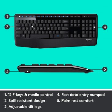 Logitech MK345 Wireless Keyboard & Mouse Combo - Eng/Arabic Keys 920-010068