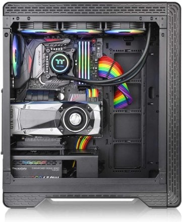 Thermaltake S500 Tempered Glass Edition ATX Mid-Tower Computer Case, Black- CA-1O3-00M1WN-00