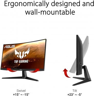 Asus TUF Gaming VG27VH1B Curved Gaming Monitor –27 inch Full HD , 165Hz , 1MS