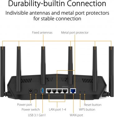 Asus TUF-AX5400 Wireless Dual Band Gaming Router - 90IG06T0-MU9100