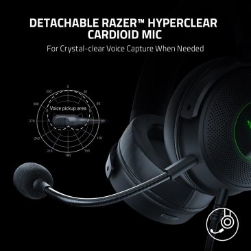 Razer Kraken V3 HyperSense Wired USB Gaming Headset - Black - RZ04-03770100-R3M1