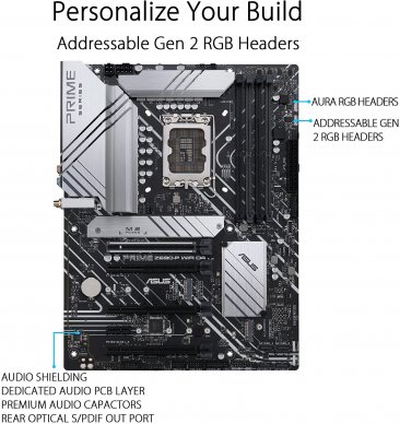 Asus Prime Z690-P WiFi D4 Intel Z690 LGA 1700 ATX Motherboard - 90MB18N0-M0EAY0