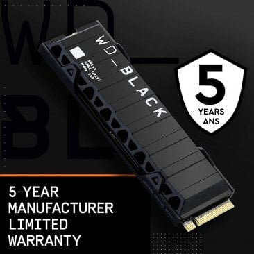 WD Black SN850 NVMe SSD 1 TB with heat sink - WDS100T1XHE