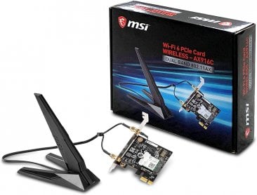 MSI AX905C Dual Band WiFi 6 with Bluetooth 5 PCI-E x1 Card for Desktop Computer