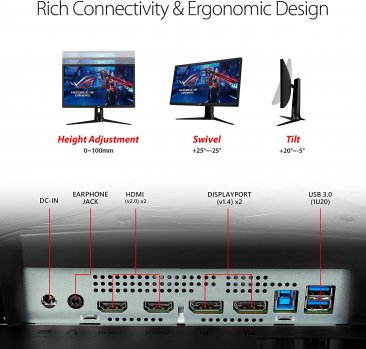 ASUS XG27UQR ROG Strix 27" 4K HDR DSC Gaming Monitor - 90LM05A0-B02370