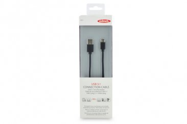 Ednet USB Type-C connection cable, type C to A M/M, 1.8m, High-Speed, bl - 84311