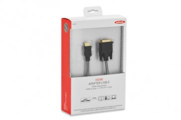Ednet HDMI adapter cable, type A - DVI (24+1), M/M, 5.0m, Full HD - 84487