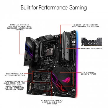Asus ROG Maximus XI Extreme Z390 Gaming Motherboard LGA1151 (Intel 8th and 9th Gen) EATX DDR4 HDMI M.2 USB 3.1 Gen2 Onboard 802.11ac WiFi