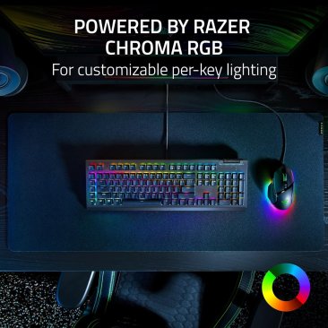 Razer BlackWidow V4 X - Mechanical Gaming Keyboard - Arabic Layout - Green Switch - RZ03-04703500-R391