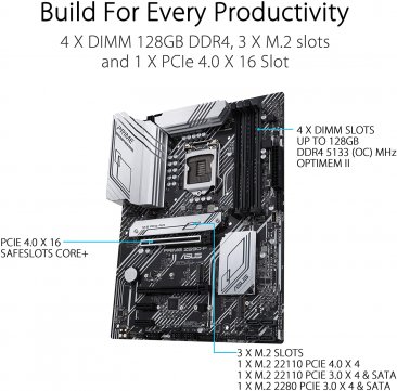 ASUS Prime Z590-P LGA 1200 (Intel 11th/10th Gen) ATX Motherboard
