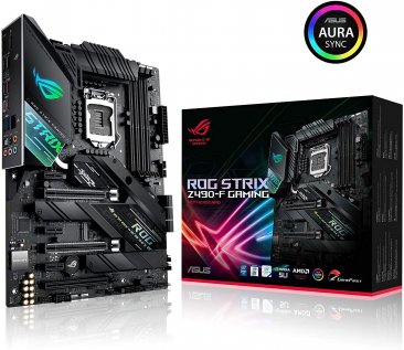 ASUS ROG Strix Z490-F Gaming Intel Z490 LGA 1200 ATX Motherboard (14 Power Stages, DDR4 4600, Intel 2.5 Gb Ethernet, dual M.2 with Heatsinks, USB 3.2 Gen 2, SATA and AURA Sync)