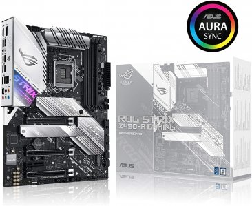 ASUS ROG Strix Z490-A Gaming Z490 LGA 1200 (Intel 10th Gen) ATX White Scheme Gaming Motherboard (12 + 2 Power Stages, DDR4 4600, Intel 2.5 Gb Ethernet, USB 3.2 Gen 2, Aura Sync)