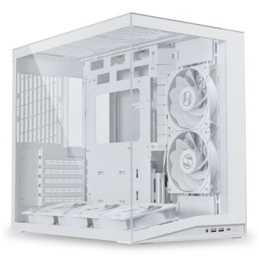 Lian Li O11D Mini V2 Flow Gaming Case White (with 5 pcs of non RGB fans) - G99.O11DMIV2FW.WH.00