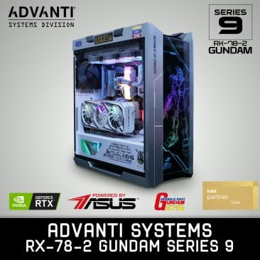 ADVANTI System RX-78-2-3090 GUNDAM Series 9 - Intel Core I9 -11900K, NVIDIA GeForce RTX 3090 24GB, 32 GB RAM, 1TB M.2, 2 TB SSD, 850W PSU - One Year Warranty - ADVSYS-RX-78-2-3090