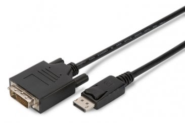 DIGITUS DisplayPort adapter cable, DP - DVI (24+1) M/M, 5.0m, w/interlock, DP 1.1a compatible