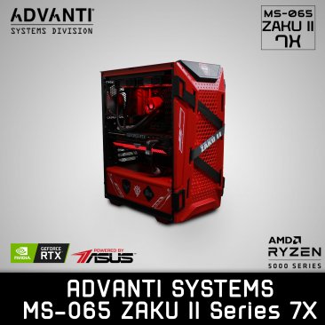 ADVANTI System MS-065 ZAKU II Series 7X - AMD Ryzen 7 5800X, NVIDIA GeForce RTX 3070 TI,32 GB RAM, 1TB M.2, 1 TB SSD, 850W PSU - One Year Warranty - ADVSYS-MS-065