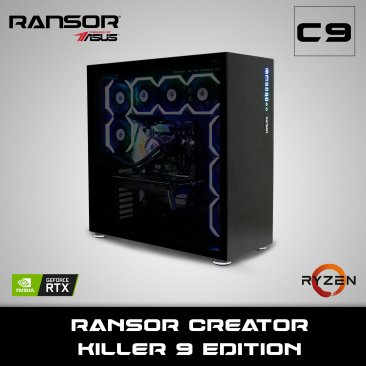 RANSOR Creator Killer 9 Edition: AMD Ryzen 9 3900XT, NVIDIA GeForce RTX 2080 8GB Super Edition, 64 GB DDR4 RAM, 2 TB NVME SSD, 4 TB HDD, 700W Power Supply - 1 Year Warranty - RNSR-PC-CK9-PRO-01