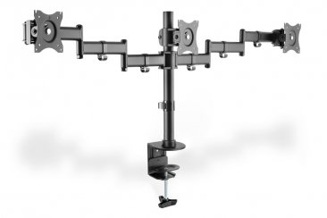 Digitus Triple Monitor Desk clamp mount, 15"- 27" - DA-90362