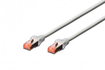 Digitus CAT 6 S-FTP patch cable, Cu, LSZH AWG 27/7, length 1 m, color grey -  DK-1644-010