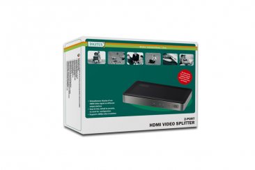 DIGITUS HDMI Video Splitter 1 IN => 2 OUT Video frequency 225MHz, HDMI 1.3b compatible - DS-41300