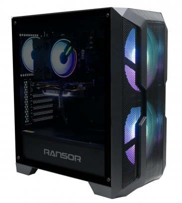 RANSOR Gaming Force 7 Standard: Intel Core i7-10700, NVIDIA GeForce RTX 3060TI 8GB, 16 GB DDR4 RAM, 500 GB SSD, 1 TB HDD, 500W PSU, 1 Year Warranty - RNSR-PC-F7-STD-3060TI-01