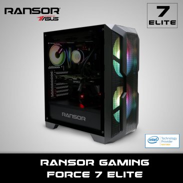 RANSOR Gaming Force 7 Elite: Intel Core I7-10700K, NVIDIA GeForce RTX 2070 8GB Super Edition, 16 GB DDR4 RAM, 500 GB SSD, 2 TB HDD, 700W PSU, Liquid Cooling, 1 Year Warranty - RNSR-PC-F7-ELITE-20