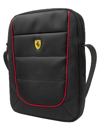 Ferrari Scuderia Tablet Bag with Shoulder Straps 10"- Black